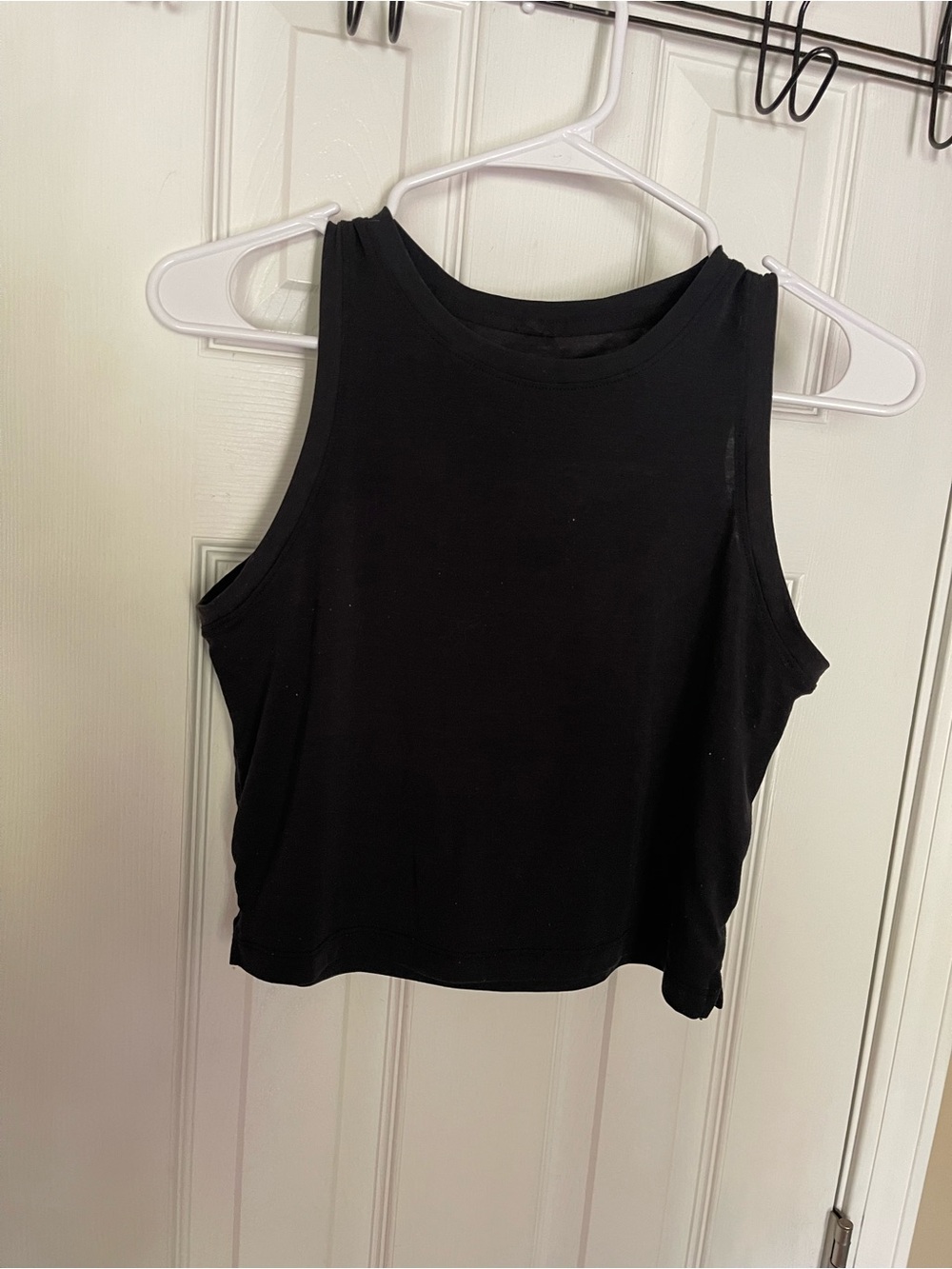 all in motion Black Ribbed Crop Tank